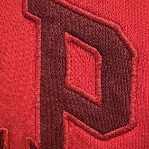 GAP Hoodie Women XS Extra Small Crimson Red Heritage Logo Pullover Hooded Fleece - Picture 6 of 12